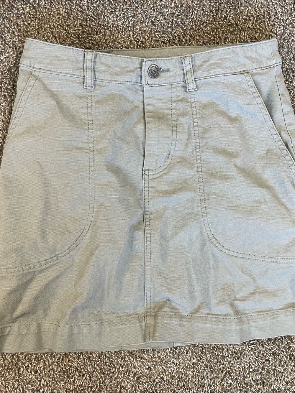 Patagonia Women's Stand Up Skirt Size 4 Shale Tan Organic Cotton